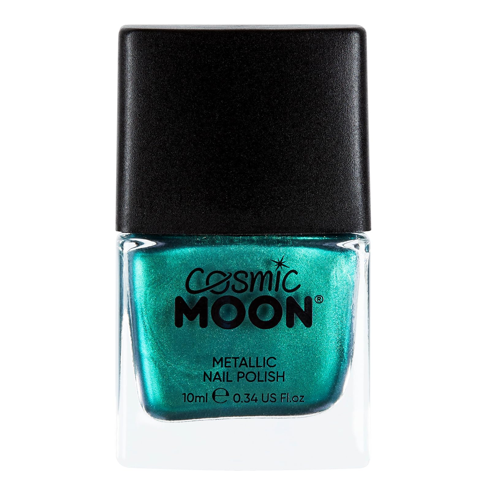 Metallic Nail Polish by Cosmic Moon - Green - Highly pigmented Nail Varnish - 10ml