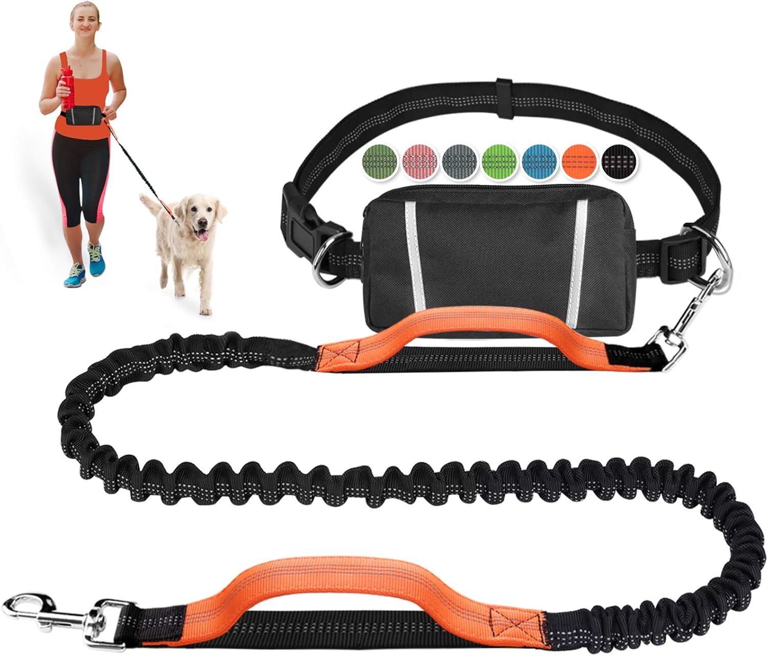 dog leash that attaches to waist