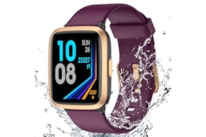 LIVIKEY Fitness Tracker Watch with Heart Rate Monitor, Large Screen Activity Tracker with Pedometer, Sleep Monitor, Calories & Step Counter, 5ATM Waterproof Smart Watch for Women Men Fitness Watch for Sports