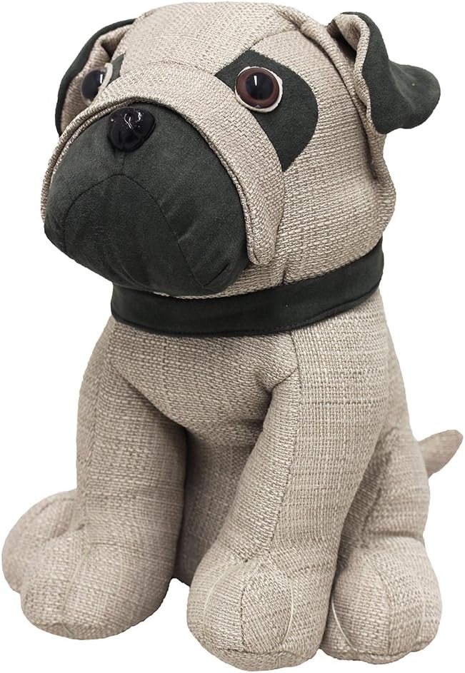 Riva Paoletti Pug Dog Doorstop - Heavywight Sand Filling - 100% Polyester - 23 x 15 x 24cm (9" x 6" x 9" inches) - Designed in the UK