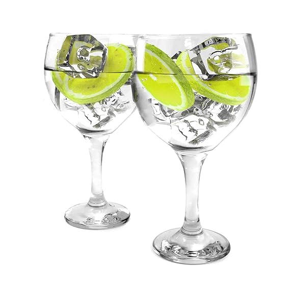 Ginsanity Groß [625 ml] Copa Glas Gin und Tonic [G&T] Balloon Gläser Für Cocktails und Geschenkbox - Packung Mit 2 Stück