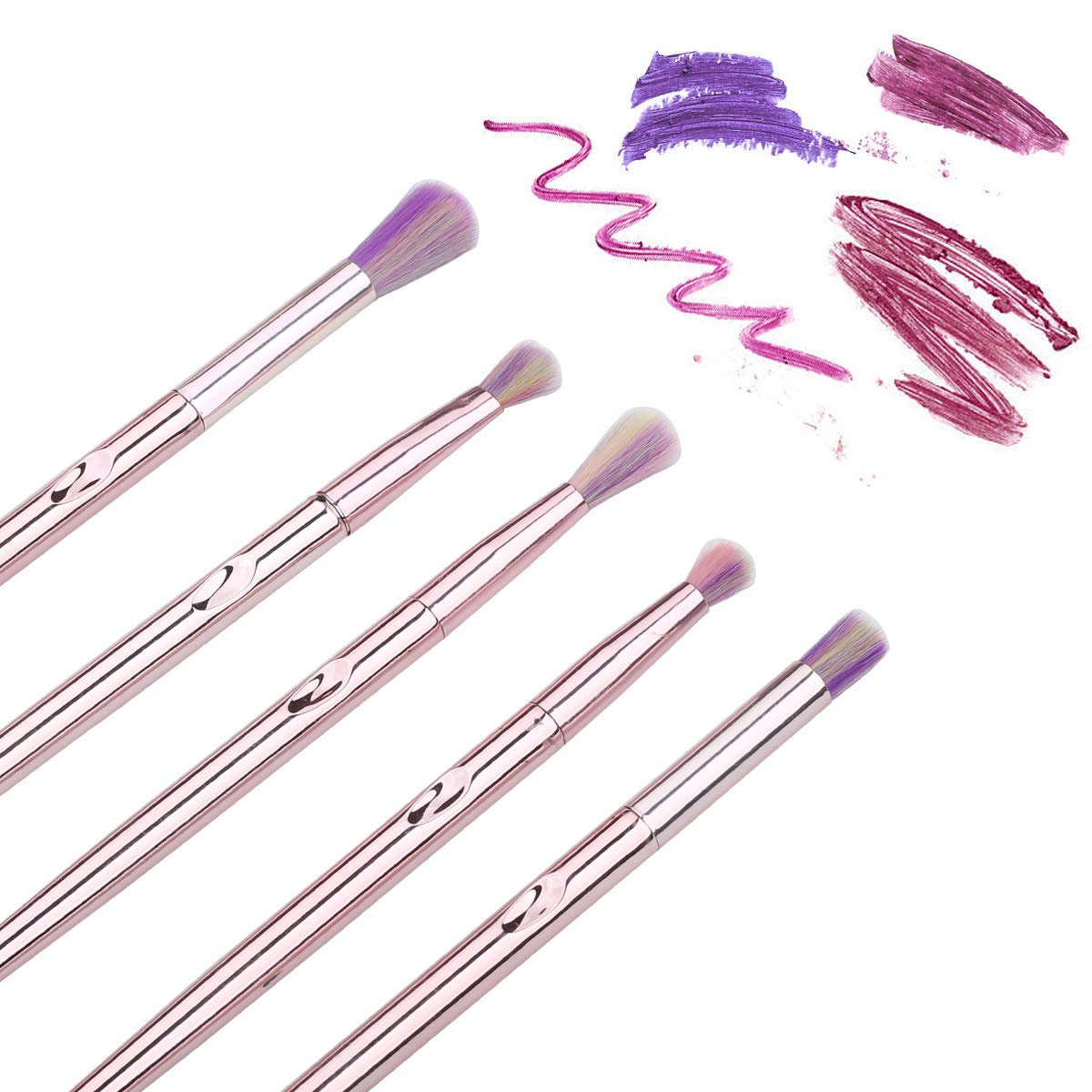 Cosmetic Brushes set Foundation Powder Concealers Eyeshadows Makeup 10 Pcs Brush Set, Rose Golden