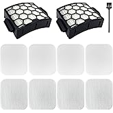 UV850 UV900 Filters Replacement Parts for Shark Lift-Away DuoClean Upright Vacuum,Parts #XHF320 & XFFK602UKT,2 HEPA Filters+4 Foam&Felt Filters