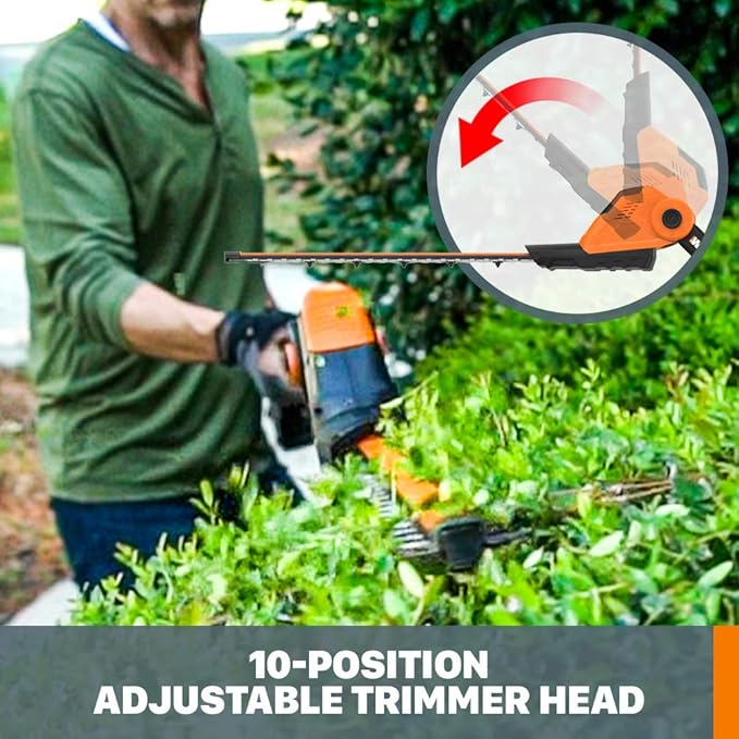 worx long reach hedge trimmer