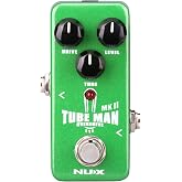 NUX NOD-2 Tube Man MKII Overdrive Guitar Effect Pedal with Overdrive and Distortion，Mini Pedal for Electric Guitar, DC 9V, True Bypass, Delivers Warm, Natural Tube Overdrive Sound