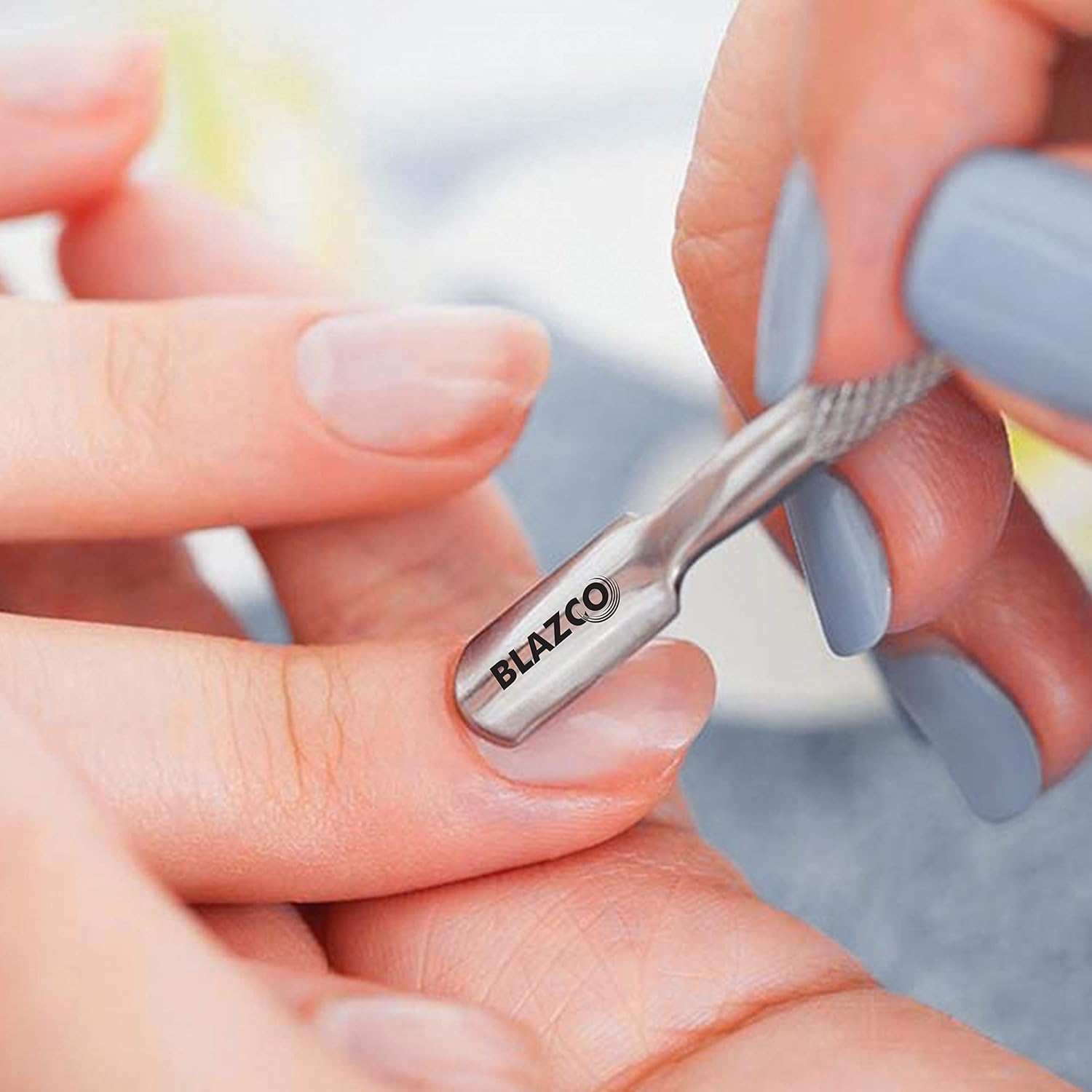 Blazco Cuticle Pusher and Spoon- Professional Grade Stainless Steel Cuticle Remover - Durable Manicure and Pedicure Tool For Finger and Toe Nails Perfect Nail Pusher Cuticle Cleaner: Beauty