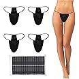 Giugu 50 Pcs Disposable Thong Panties Women's Spa T Thong Soft Breathable Disposable Tanning Underwear