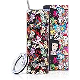 Tokidoki Unicorno Bottle 20oz Insulated Stainless Steel Water Bottle with Straw Reusable Vacuum Insulated Water Bottle Tumbler for Office Sport Travel(Black Unicorno)