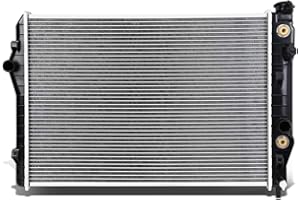 DNA Motoring OEM-RA-1485 Aluminum Core Radiator DPI,Black / Metallic