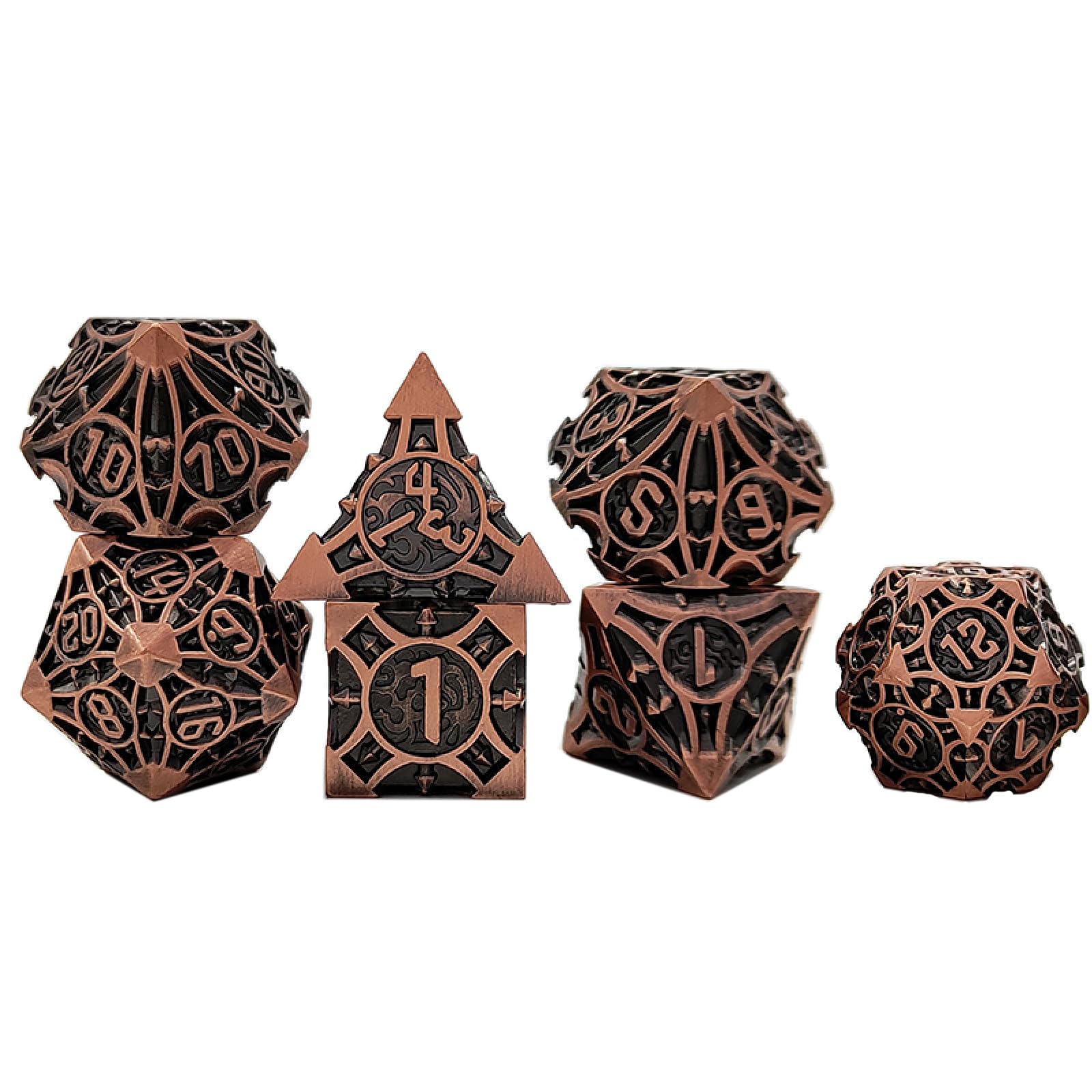 DND Metal Dice Set with Dragon Totem Metal Gife