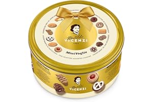 PASTICCERIA MATILDE VICENZI Matilde Vicenzi Minivoglie Butter Cookies Tin - Italian Pastry Assortment, Traditional Holiday Cookie Gift for Thanksgiving, Christmas, Hanukkah - 500 g