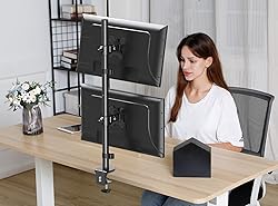 MOUNT PRO Vertical Dual Monitor Stand, Stacked