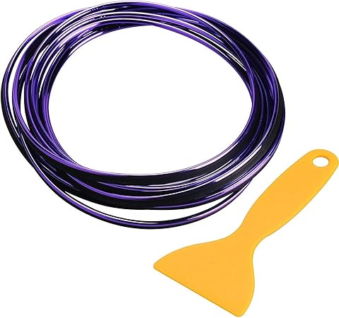 Amazon Jx Shoppu 車インテリアモール メッキ仕様 カラーモール デザイン モール 5m ヘラ付き 内装 汎用 マルチモール キズ防止 カー用品 簡単取付 Car Interior Moulding Strip パープル モール 車 バイク