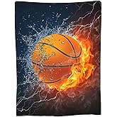 Cool Basketball Fun Ball Throw Blanket Super Soft Warm Bed Blankets Boy Bedding for Couch Bedroom Sofa Office Car, All Season Cozy Flannel Plush Blanket for Girls Boys Adults, 50"X40"