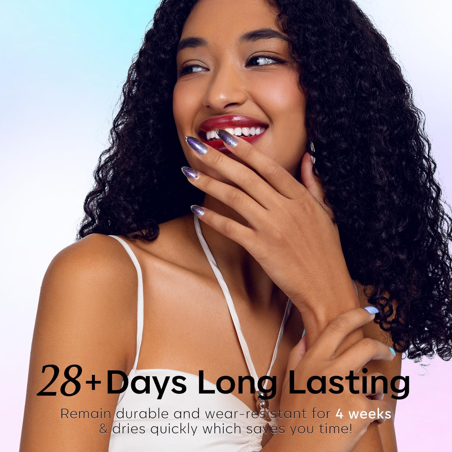 modelones Chameleon Gel Nail Polish Set- 6 Colors Aurora Shimmer Glitter Gel Polish Kit Blue Green Purple Nail Gel Polish All Seasons Soak Off LED Nail Lamp Nail Art Gel Kit DIY Salon Gift for Women - Image 5