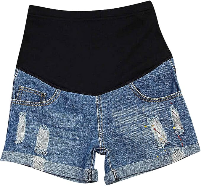 elastic waist maternity shorts