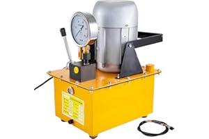 Happybuy Electric Hydraulic Pump 10000 PSI Driven Hydraulic Pump Single Acting Manual Valve Electric Driven Hydraulic Pump with Manual Valve Oil Pressure Pump