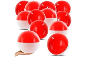 AXBMM 12PCS Beach Ball Set-12Inch Vibrant Red & White -Themed Inflatable Balls for Kids' Cartoon Birthday Parties, Summer Pool Games,Animated Decorations,Bulk Party Favors,Beach-Themed Events