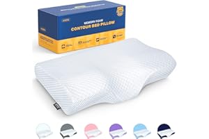 Octifie Adjustable Cervical Pillow for Neck and Shoulder Pain Relief, 5x Support Memory Foam Pillows for Sleeping, Orthopedic Contour Traction Pillow Odorless, Bed Pillow for Side Back Stomach Sleeper