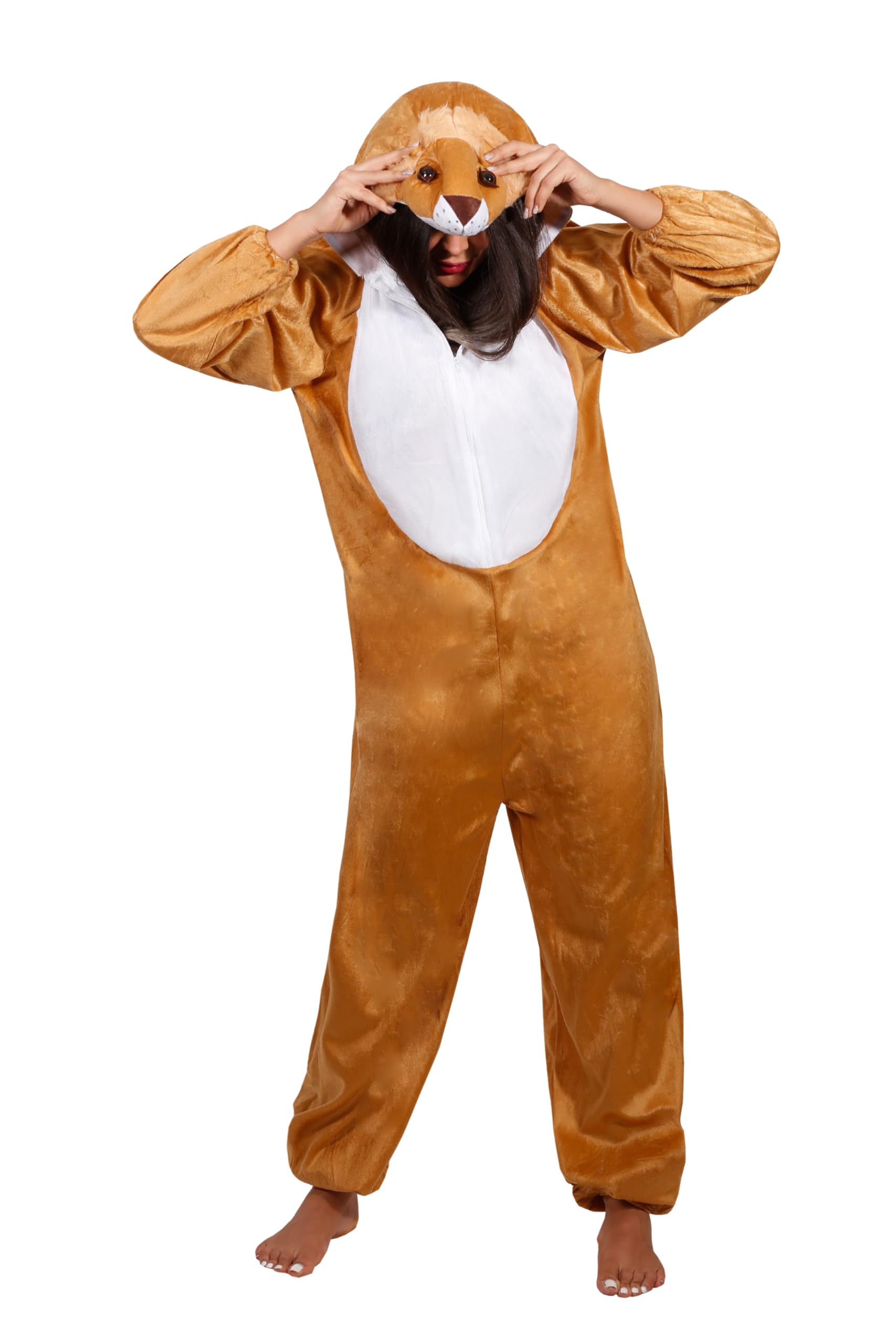 Matissa Adult Animal costumes Unisex Pajamas Fancy Dress outfit Cosplay Onesies (Lion)