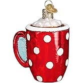 Old World Christmas Hot Cocoa Glass Blown Ornament for Christmas Tree, Handcrafted Holiday Decoration, Beverage Collection