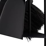 Relaxdays 4-Piece Black Fireplace Tool Set with Stand Shovel Broom Scraper view 7