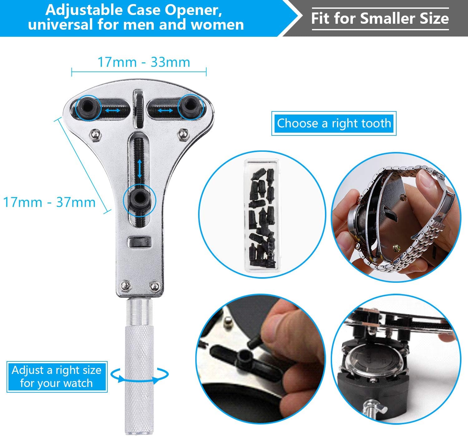 Vastar Watch Repair Kit Professional Spring Bar Tool Set, Watch Band Link Pin Tool Set with Carrying Case: Home Improvement