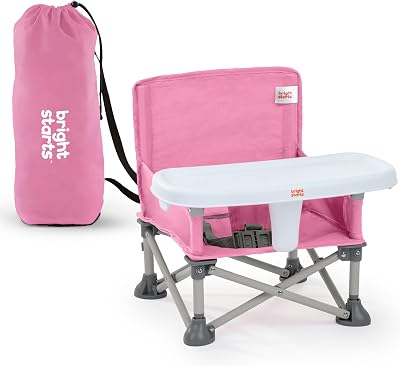Bright Starts Pop N Sit Portable Booster Pink 6 Months to 3 Years