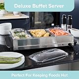 Quest 16510 Large Buffet Server and Warming Tray 3 x 2.4L 300W view 5