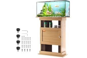 VEVOR Aquarium Stand, 20 Gallon Fish Tank Stand, 25.2 x 15.7 x 28.3 in MDF Turtle Tank Stand, 167.6 lbs Load Capacity, Reptil