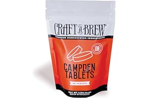 Craft A Brew - Campden Tablets - Sodium Metabisulfite - Sterilant for Winemaking - Ideal for Traditional Grape Wines - Crafting Fruit Wine, Cider - 50 Count