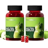 NEWELLME ACV Gummies with The Mother & B12 – Sugar-Free, Great-Tasting Vegan Gummies for Digestion, Metabolism & Daily Energy Support, 120 Count