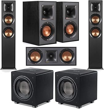 klipsch tower speakers with built in subwoofer