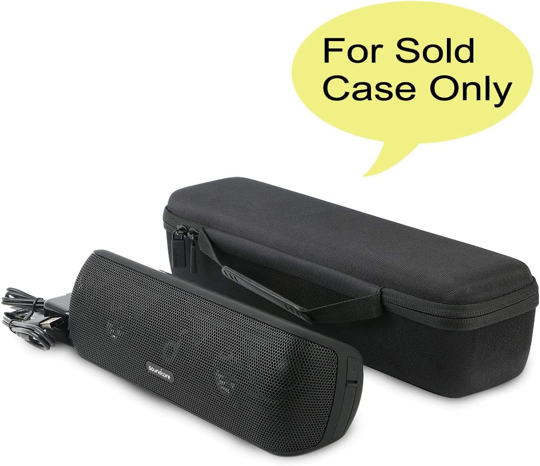 co2CREA Storage Travel Hard Case for Soundcore Motion+ plus Bluetooth Speaker and Charger, Cover Only, Black - Image 3