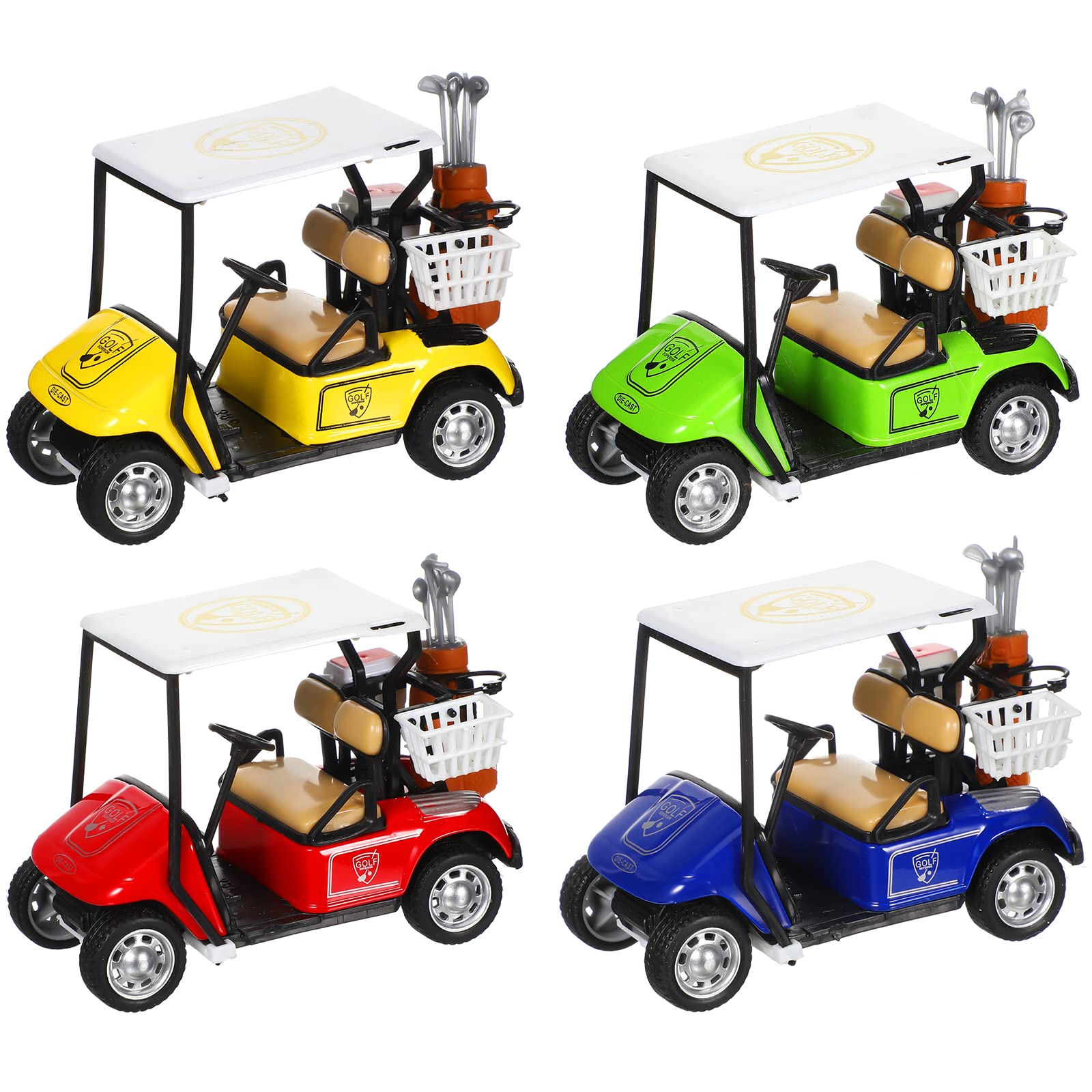 Photo 1 of (used)(see images) Jerify Mini Golf Cart Model Toy Metal Pull Back Action Cart 1:36 Scale Golfcart Pullback Vehicle Toys