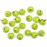 Duodoyi 20Pcs Fake Artificial Fruit Faux Green Pear Party Decor Ornament | Lifelike Foam, Party Decor, Home Themed Tabletop Decor, Photography Props, Simulation Display Model