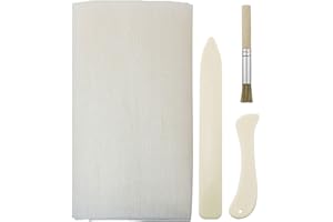 XGNG 4PCS Book Binding Cloth Kits Bone Folder Tools Brushes Repair Cloth Material for Repairing Binding of Old Books