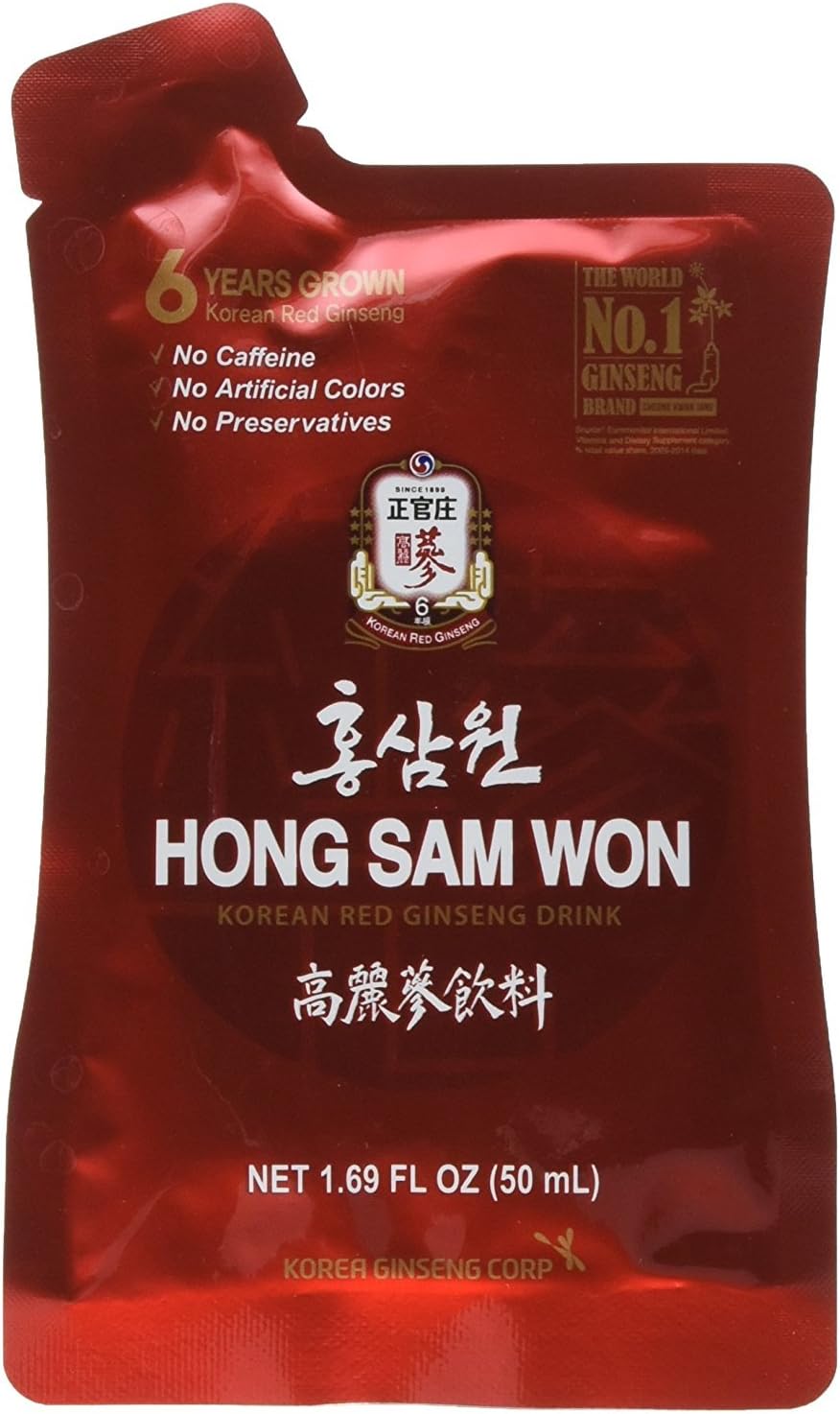Cheoung Kwan Jang - Red Ginseng Extract Drink 30 - 1.69 FL OZ Pouches, Net Wt, 50.7 FL OZ (1.5L)
