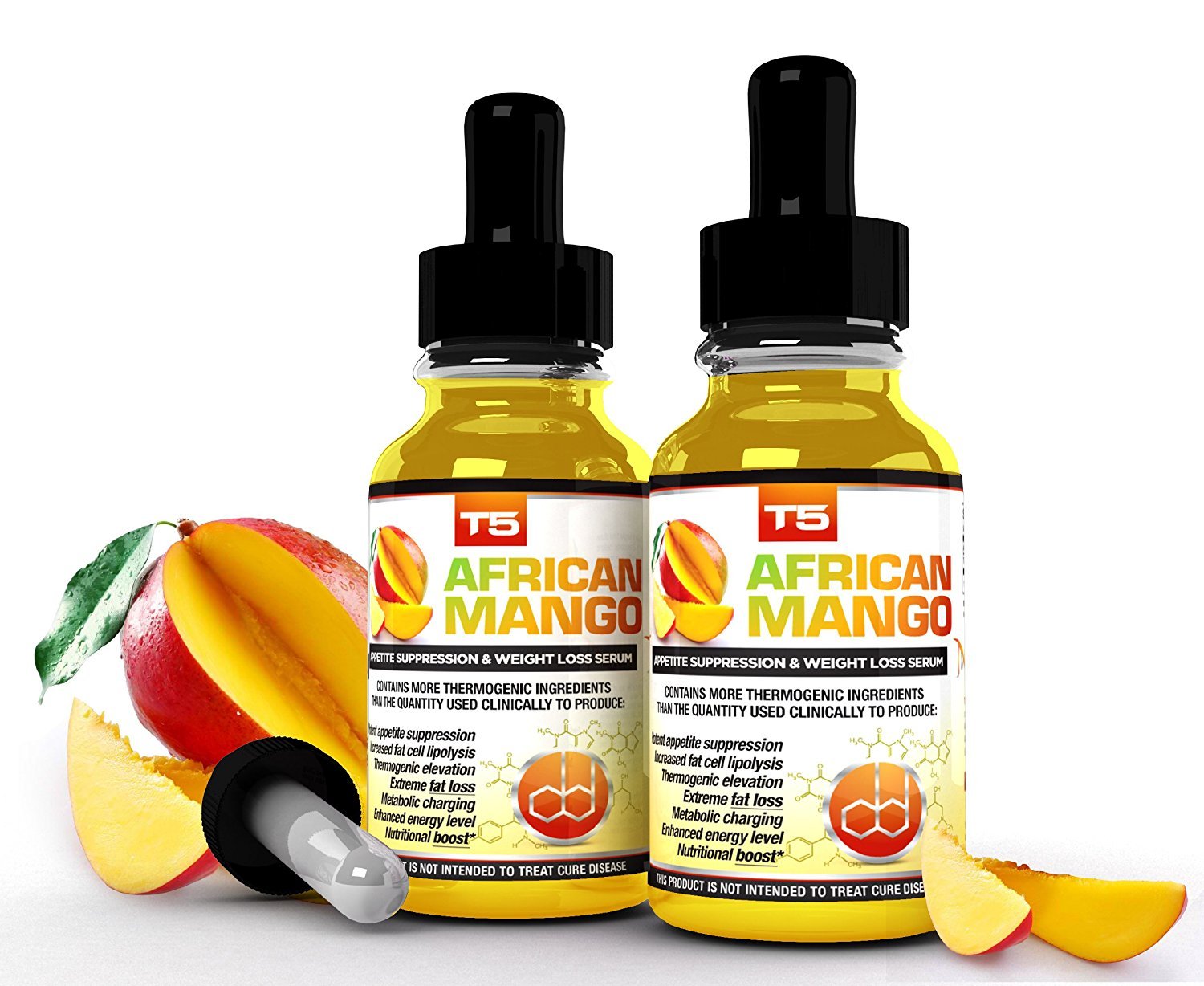 x2 T5 African Mango Serum: Powerful T5 Fat Burners & African Mango Blend for Extreme Weight Loss/Slimming/Fat Burning (2 Month Supply)