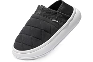 KUBUA Slippers for Men and Womens Indoor House Shoes Plush Slip on Outdoor Garden Loafers