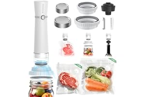 Innoworld 3-in-1 Vacuum Sealer for Food Compatible with Vacuum Bag, Mason Jar, Wine Bottle, Handheld Saver Compact Vacuum Sea