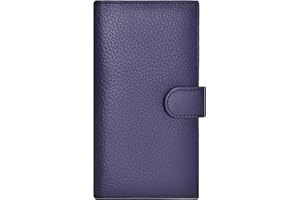 Oak Leathers Leather Checkbook Cover for Men & Women -RFID Slim Wallet Pen Holder Credit Card Gift Duplicate Checks Minimalist Design