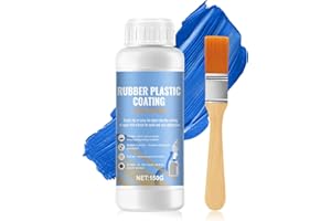 WANJAO Tool Dip Rubber Coating, Plastic Dip Matte Liquid Rubber dip Flexible Peelable Protective Tool Handle dip Coating with Brush for Pliers and Jewelry Tools DIY Craft, 150g Blue