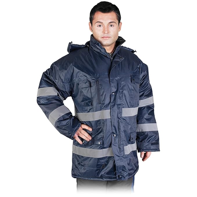 REIS Winter Warnschutzjacke K-Blue M-XXXL Herren Winterjacke Arbeitsjacke Warnjacke Gr??e XXXL