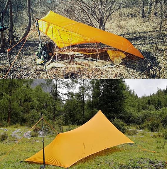 Amazon Com Aricxi Mini Tarp d Silicon Nylon Tienda De Campana Ultra Light Sun Shelter Lluvia Sports Outdoors