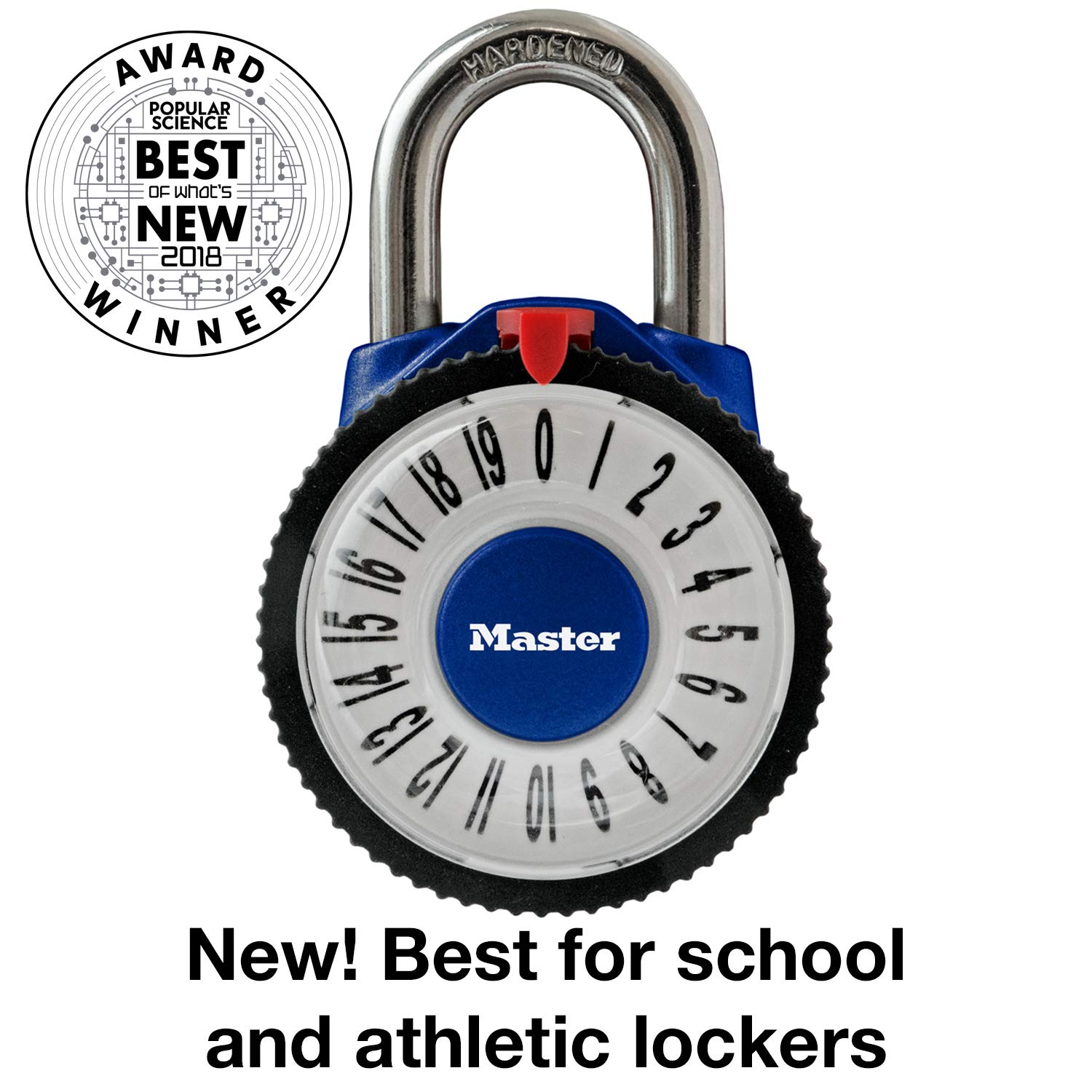 Master Lock 1588d Locker Lock Combination Padlock With Magnification Lens 1 Pack Assorted Colors