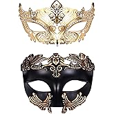 OIDEA Masquerade Mask for Couple - Roman Greek Venetian Mask Halloween Prom Party Costume Ball Mardi Gras Mask for Women Men