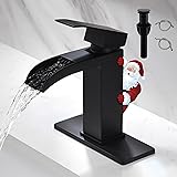 BRAVEBAR Waterfall Bathroom Faucet Black - Single