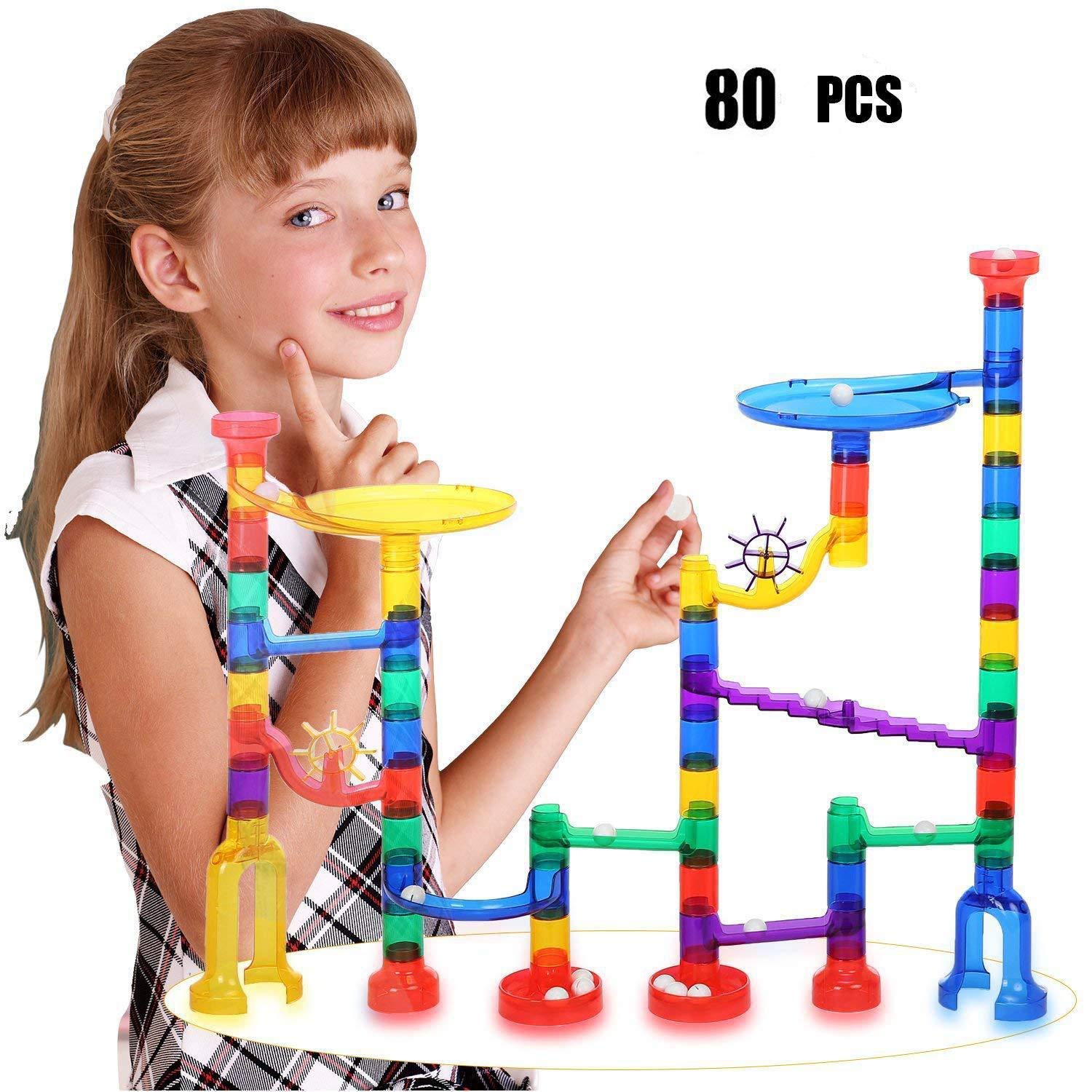 Buy Emopeak Giant Marble Runs Toy Track Super Set Game 80 Piece