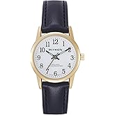 Miykon Ladies Watches for Women - Dainty Analog Womens Watches for Small Wrists with Genuine Leather Strap, Easy Reader Nurse Watch with Second Hand - Japan Quartz, Waterproof to 100ft
